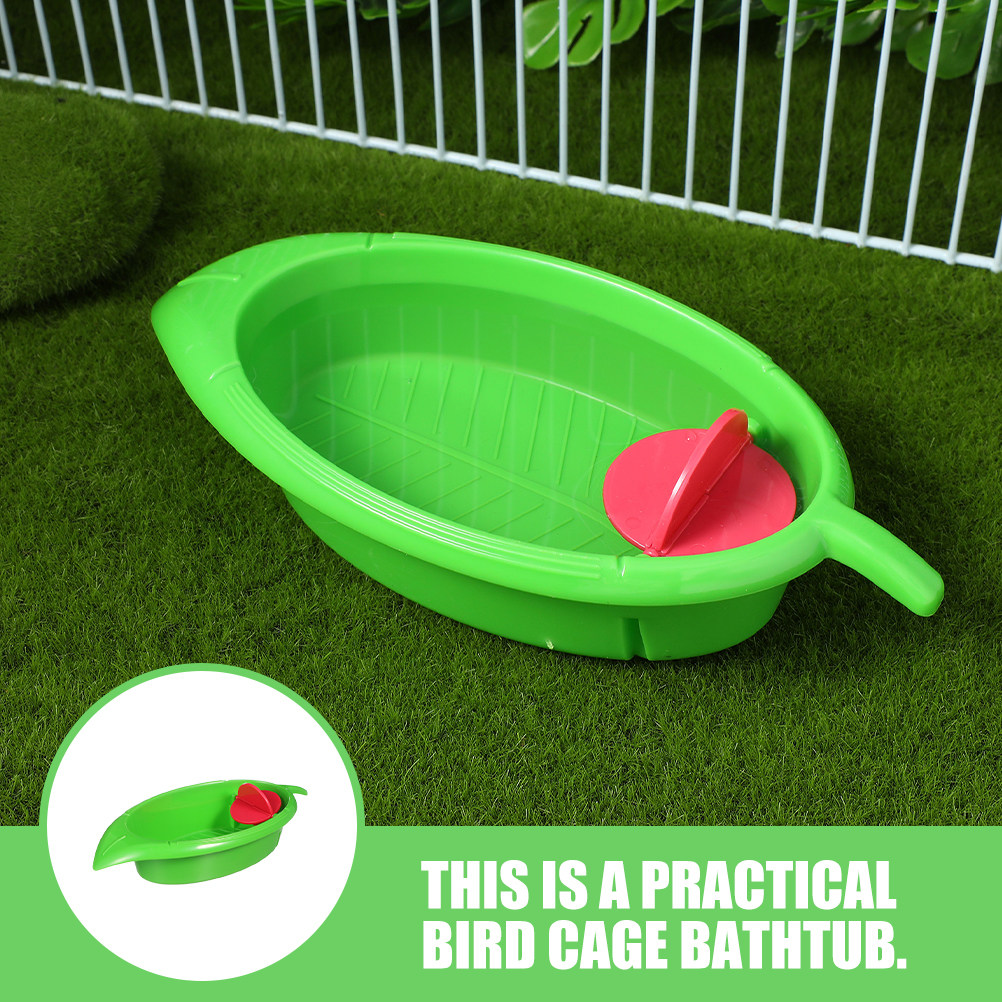 Bird Cage Parrot - 2 Stück Kunststoff-Vogelkäfig-Badewanne für Wellensittiche, Papageien