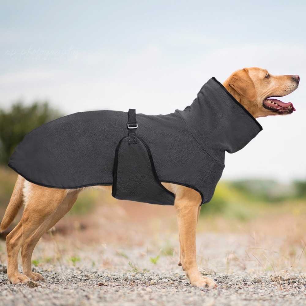 Dog Anxiety Vest - Einfarbige warme Winter-Hundekleidung, winddicht, hochgeschlossen, Hunde-Angstweste,