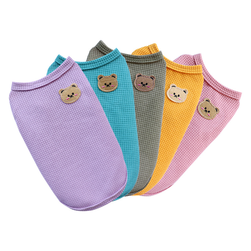 Dog Anxiety Vest - Frühling Sommer Haustier Waffel-Weste Teddy Bichon