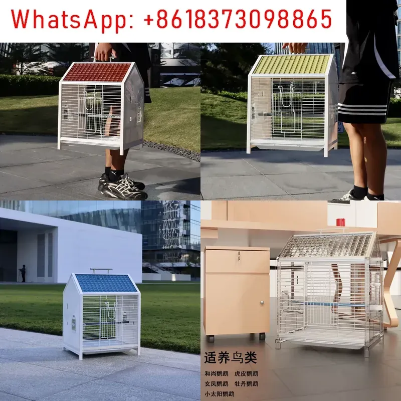 Bird Cage Parrot - 1 Stück Spritzwassergeschützter Horizontaler Seiden-Vogelkäfig für