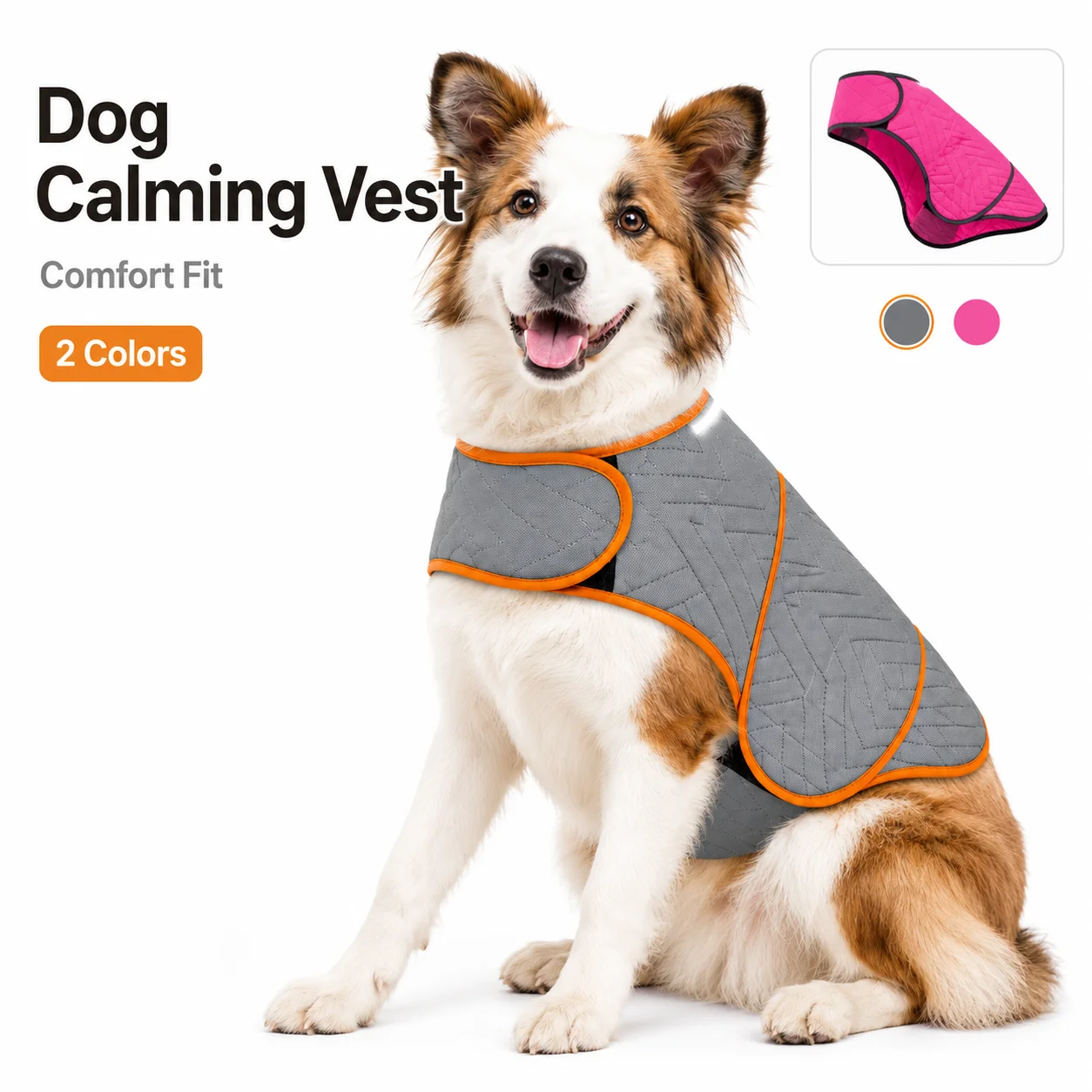 Dog Anxiety Vest - Verstellbare Beruhigungsweste für Hunde, sanfter Druck,