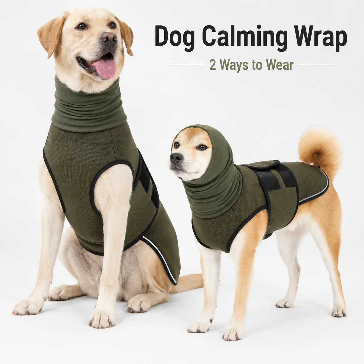 Dog Anxiety Vest - Verstellbares Beruhigungsshirt für Hunde, Weiche Dehnbare