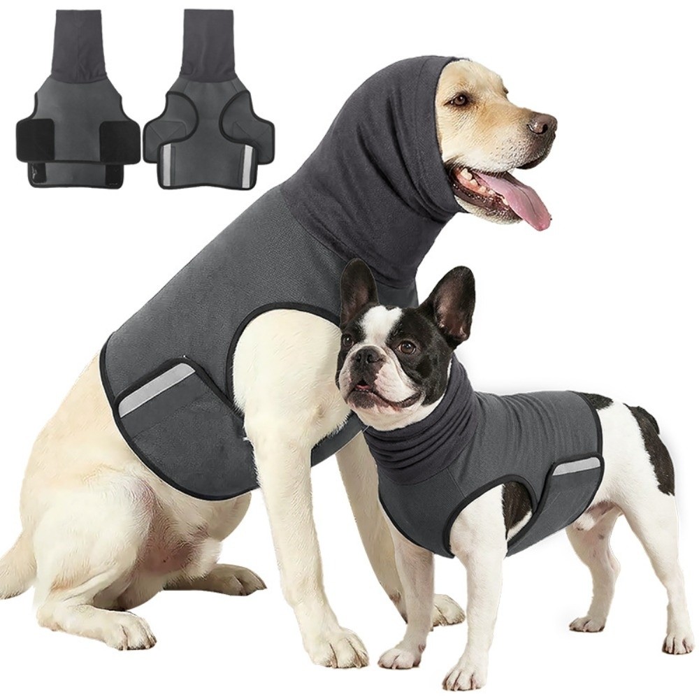 Dog Anxiety Vest - Geräuschdämmende Hundeangstweste, atmungsaktiv, mit reflektierenden Streifen,